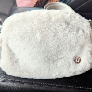 lululemon athletica White Faux Fur Women's Bag